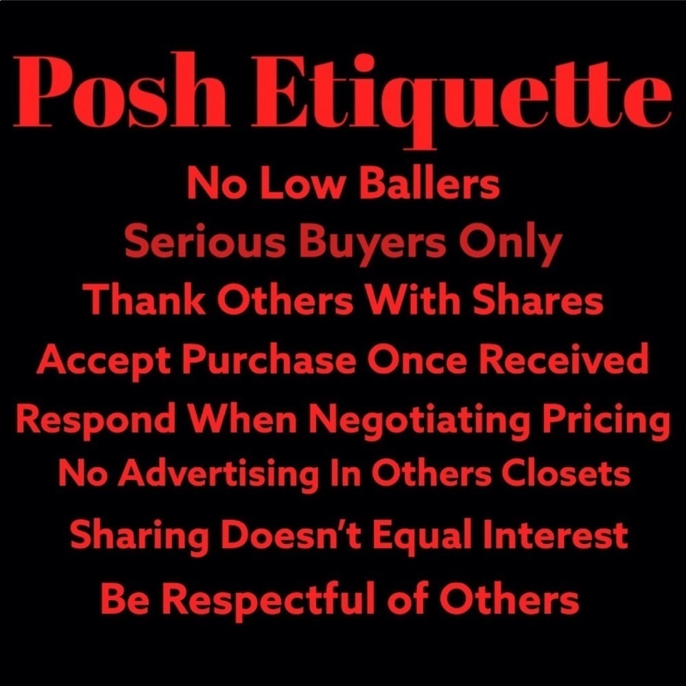 🎈POSH ETIQUETTE 🎈 - Picture 1 of 8